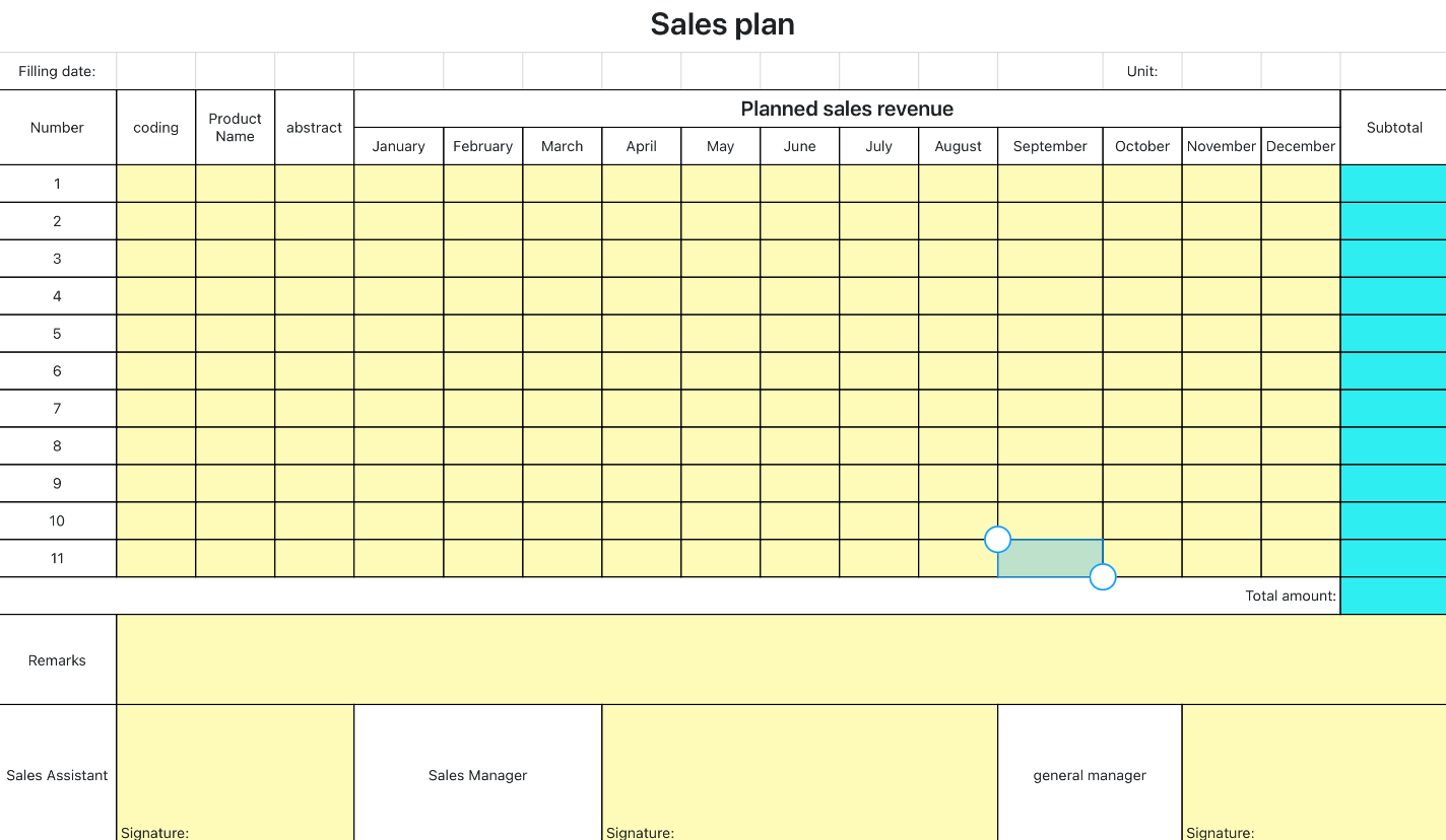 Sales plan 1